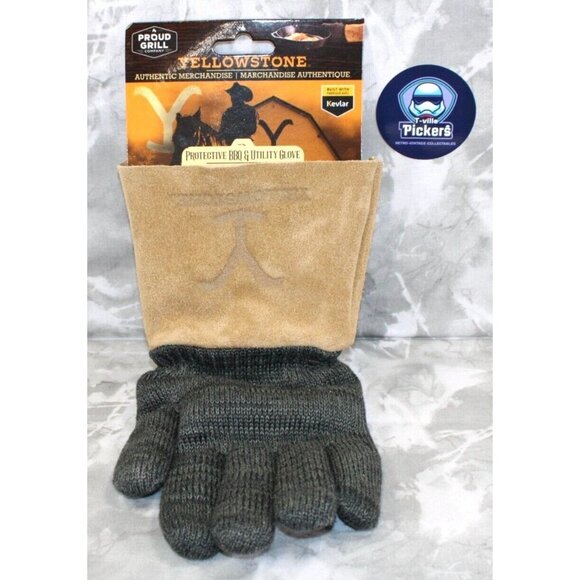 Authentic Yellowstone Leather, Wool made with Kevlar Heat Resistance Grill Glove - Picture 1 of 4